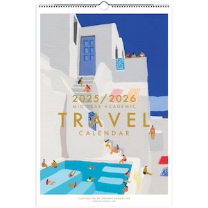 2025 / 2026 Mid Year Academic calendar, Illustrated 12 Month travel calendar (for US customers)