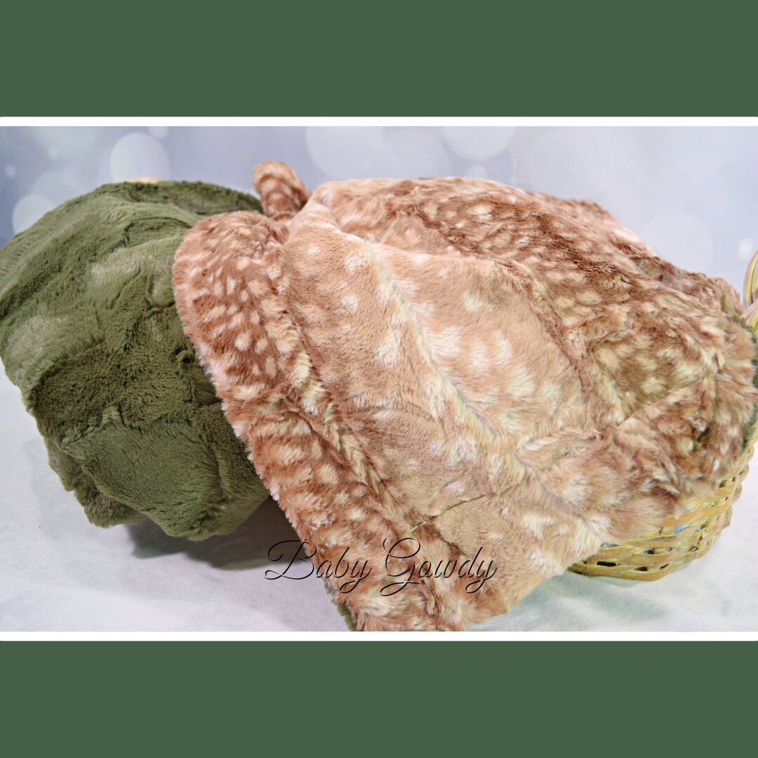 Adult Minky Blanket, Luxe Minky Throw Blanket, Fawn Luxe Blanket, Cabin