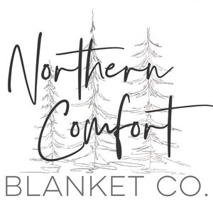 Peut inclure: Logo noir et blanc pour une entreprise appel&eacute;e "Northern Comfort Blanket Co.". Le logo repr&eacute;sente trois sapins stylis&eacute;s.