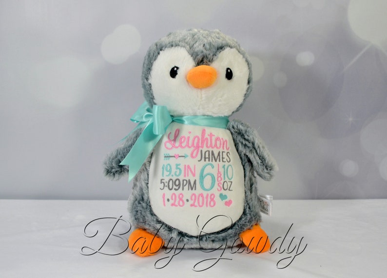 personalized stuffed penguin