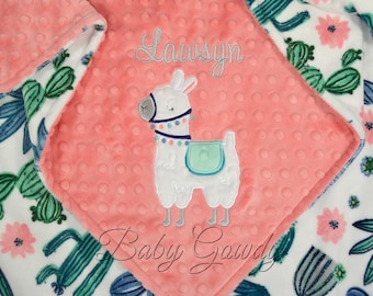 llama minky blanket