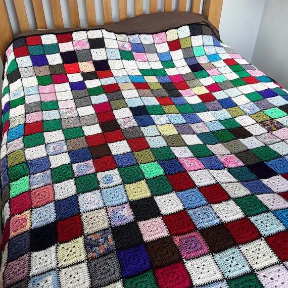 Granny square patchwork blanket new arrivals
