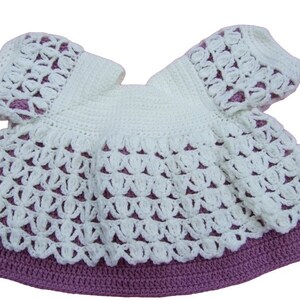 Crochet Baby Angel Top and Bloomer Shorts Set, Mauve and Cream, 0-3 Months, Handmade Gift, Newborn Photo Outfit image 10