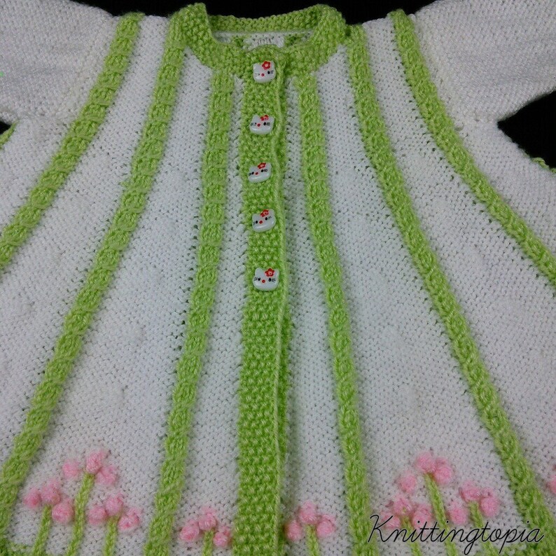 hand knitted baby dresses