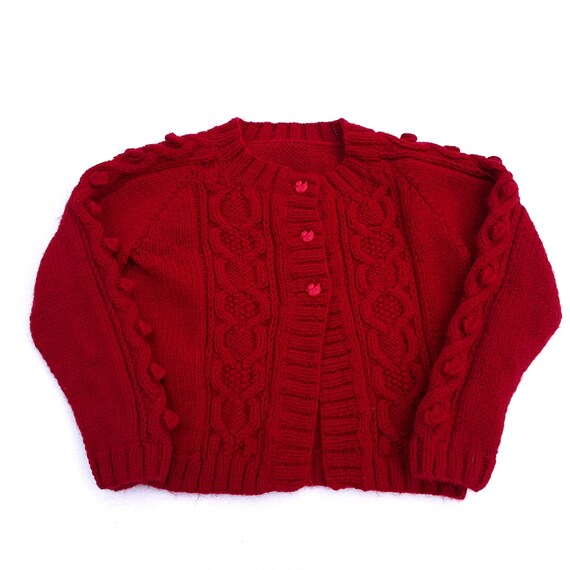 maroon baby cardigan
