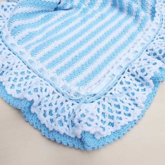 Hand-crochet-baby cardigan,blanket,bonnet and shoes-in-slanting-stitches