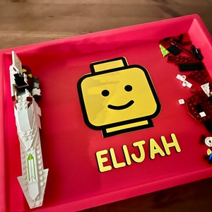 Lego Tray, Building Block Tray, Personalized Gift, Stackable Storage, Lego  