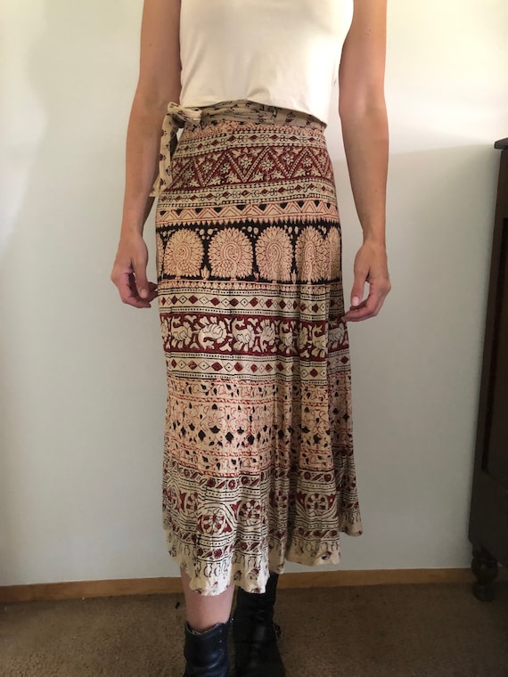 1970s vintage Indian wrap skirt