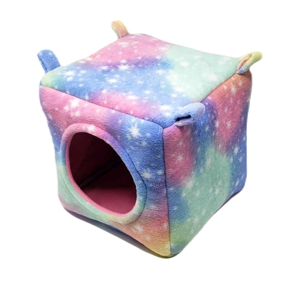 Cube Bedding Item for Guinea Pigs, Ferrets, Rats, Chinchillas, Sugar Gliders, Hedgehogs, Washable Absorbent Fleece Bedding Great Gift
