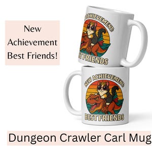 Dungeon Crawler Carl Mug • Princess Donut & Mongo • New Achievement Best Friends Fan Art • LITRPG Bookish Gift