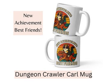 Dungeon Crawler Carl Mug • Princess Donut & Mongo • New Achievement Best Friends Fan Art • LITRPG Bookish Gift