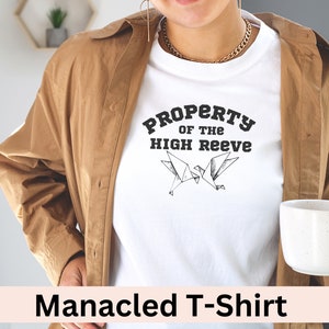 Manacled Fanfiction T-Shirt - Property of the High Reeve with Paper crane Design