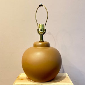 Vintage Brown Round Table Lamp
