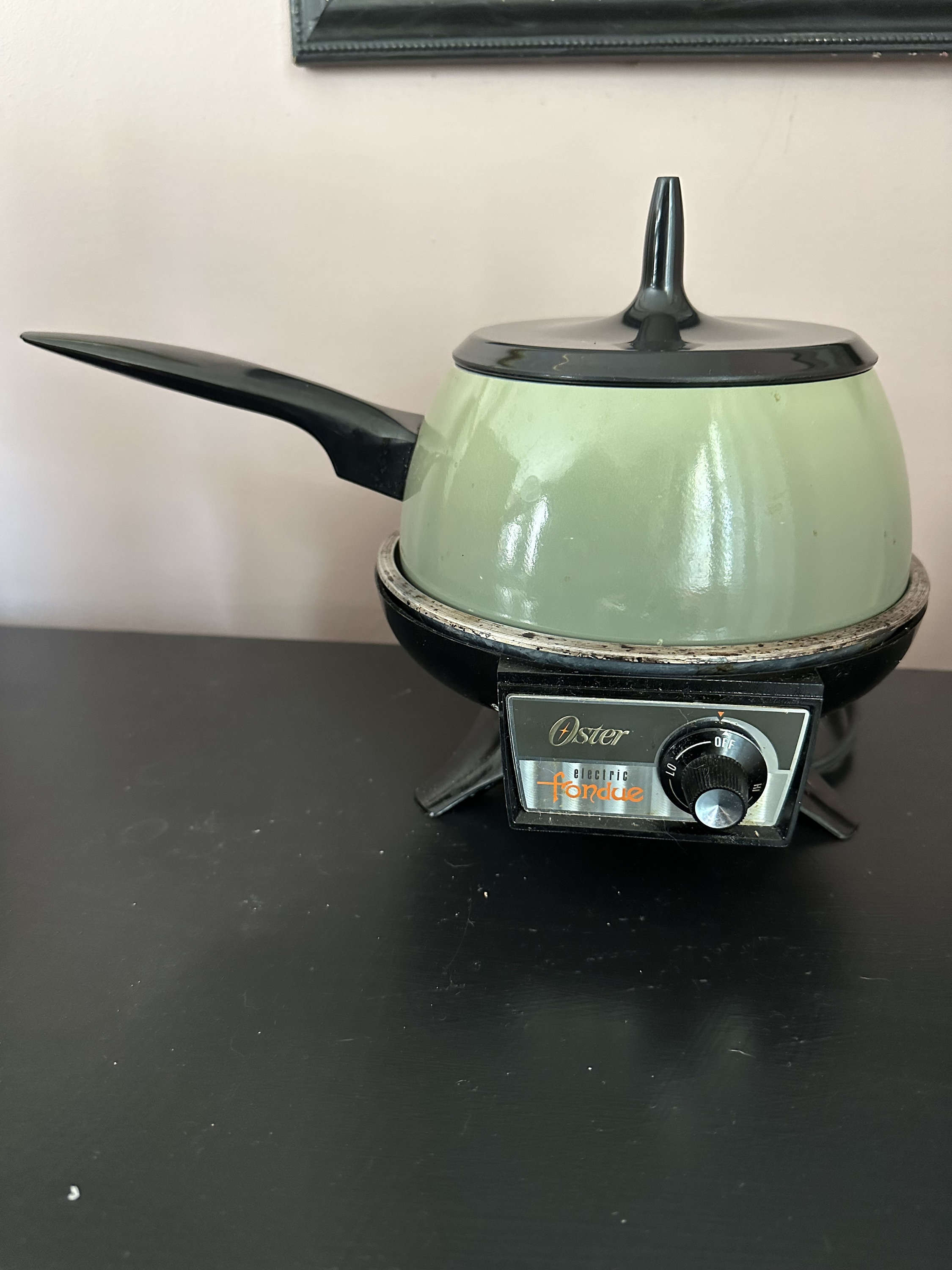 1960's Oster Electric Fondue Set Complete New Never Used, Teflon, 6 Color  Coded Fondue Forks, Retro Olive Green Design, Tested and Works 
