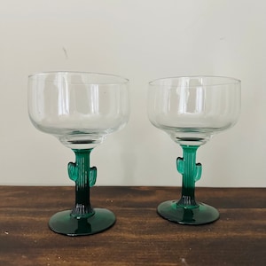 Cactus Margarita Glasses - Set of 2
