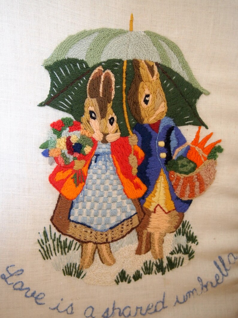 Vintage peter rabbit embroidery  etsy Vintage peter rabbit embroidery  etsy