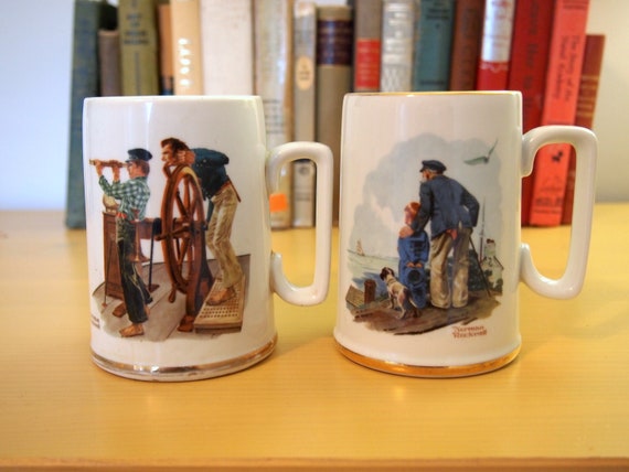 Norman Rockwell Seafares Tankards