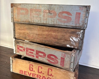 1970s Pepsi Soda Crates