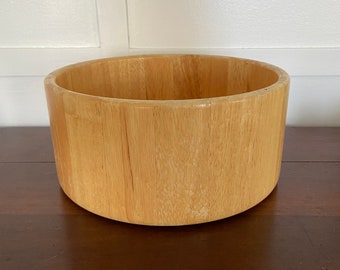 Vintage Wood Salad/Serving Bowl