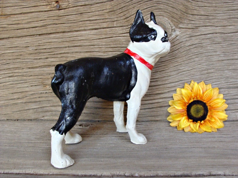 Vintage / Boston Terrier / Door Stop / Heavy Cast Iron Dog / Etsy