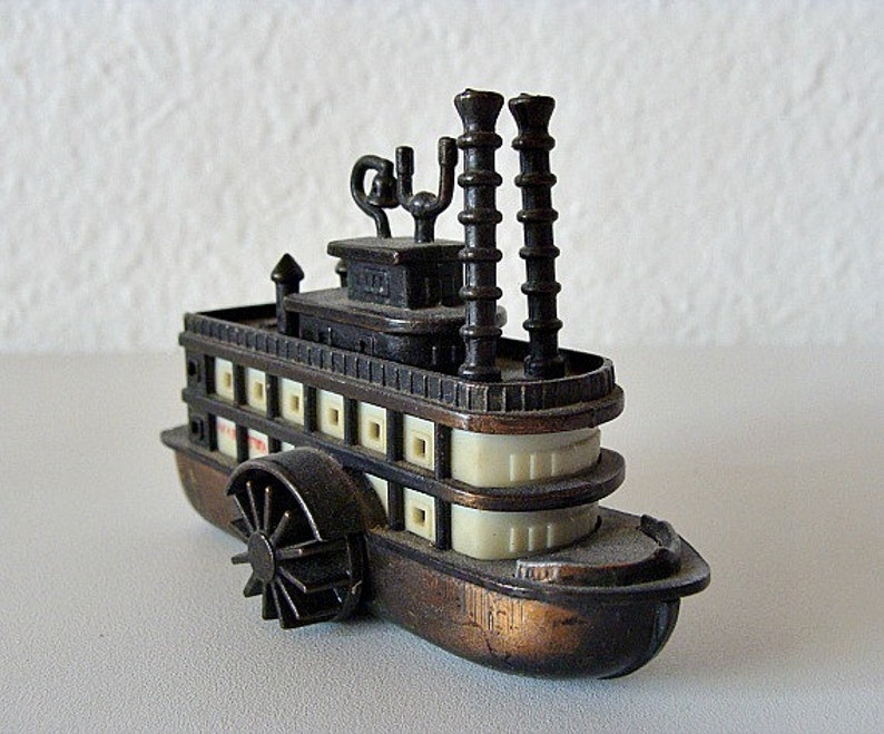 Vintage Metal Steamboat Pencil Sharpener Mark Twain | Etsy