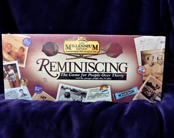 1998 / REMINISCING / Millennium Edition / UNOPENED / Nostalgic / Remembering The 1940s Through The 1990s / Made In USA / Trivia Board Game