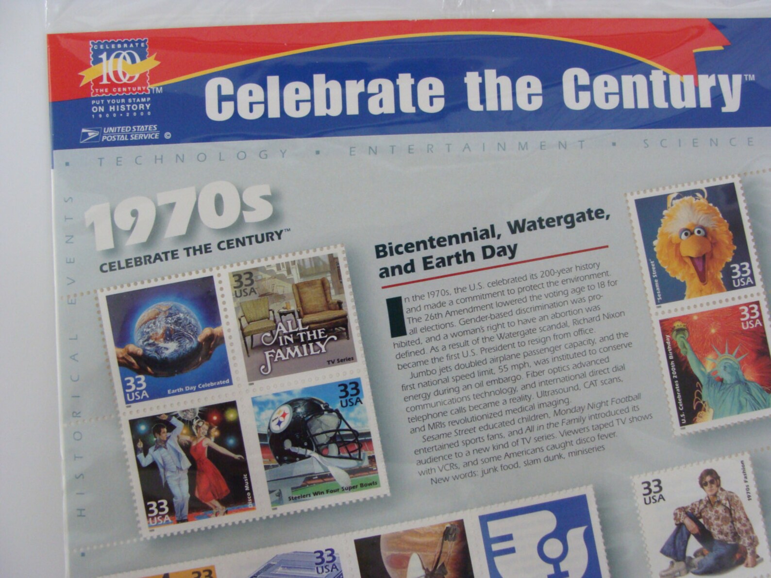 Celebrate the Century 1970s 15 US Postage Stamps Unused Etsy