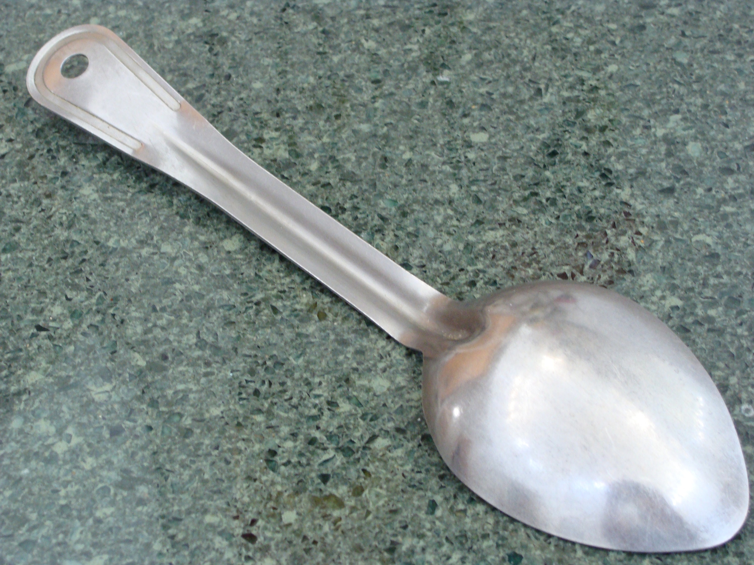Vintage / LARGE / Stainless Steel Spoon / Hole For Hanging Etsy Nederland