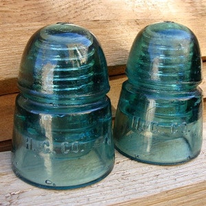 2 Bee Hive Dome Insulators H G Co Hemingray Co image 1