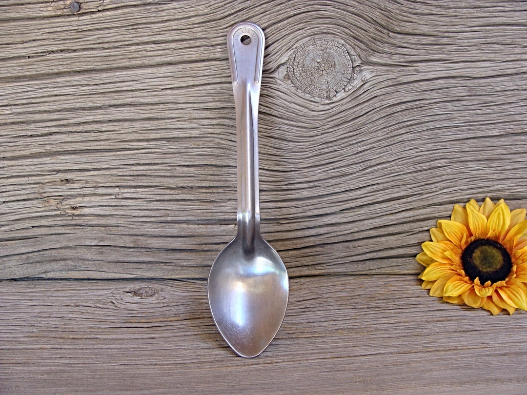 Vintage / LARGE / Stainless Steel Spoon / Hole for Hanging Etsy