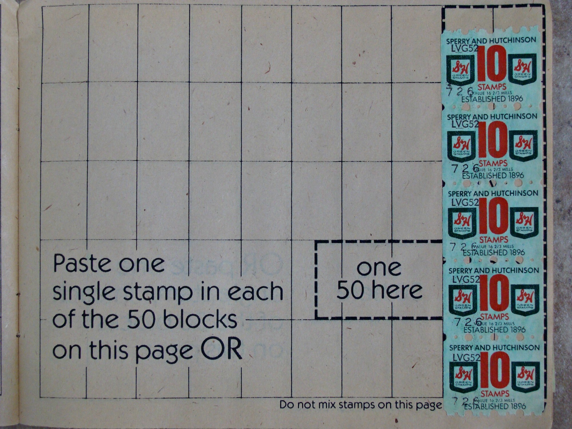 1980s / S & H Green Stamps / Saver Book / Full Book / Sperry Etsy