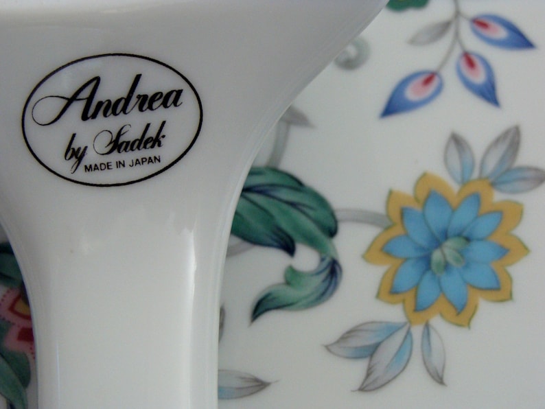 Vintage / Andrea by Sadek / 10 1/2 Porcelain Dessert Etsy