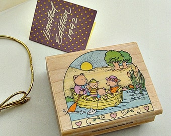 1992 / Hero Arts / At Sunrise / Rubber Stamp / Rowing L448 / Limited Edition