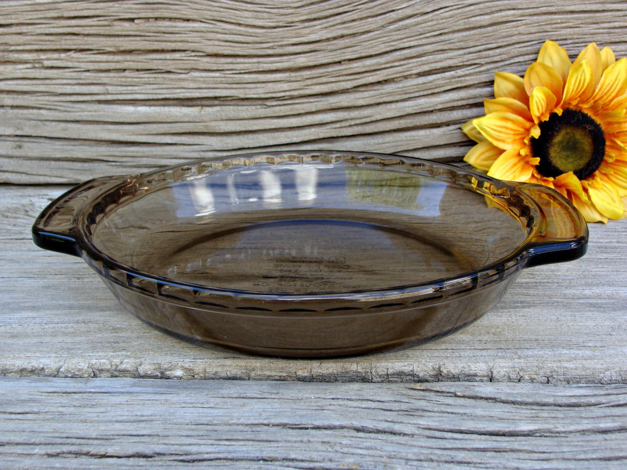 Vintage / Glass / Deep Pie Dish / Anchor / 9 Pie Pan / 1 Etsy UK