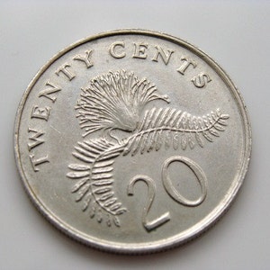 1991 Singapore Coin 20 Cents
