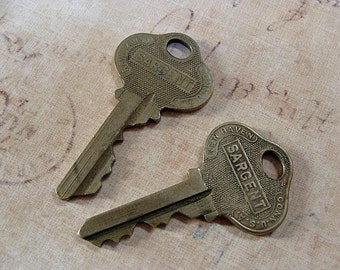 2 Genuine Vintage Sargent Keys