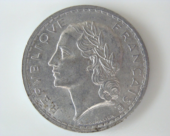 1949 / RF 5 Francs / France / REPVBLIQVE FRANCAISE / Aluminum Coin