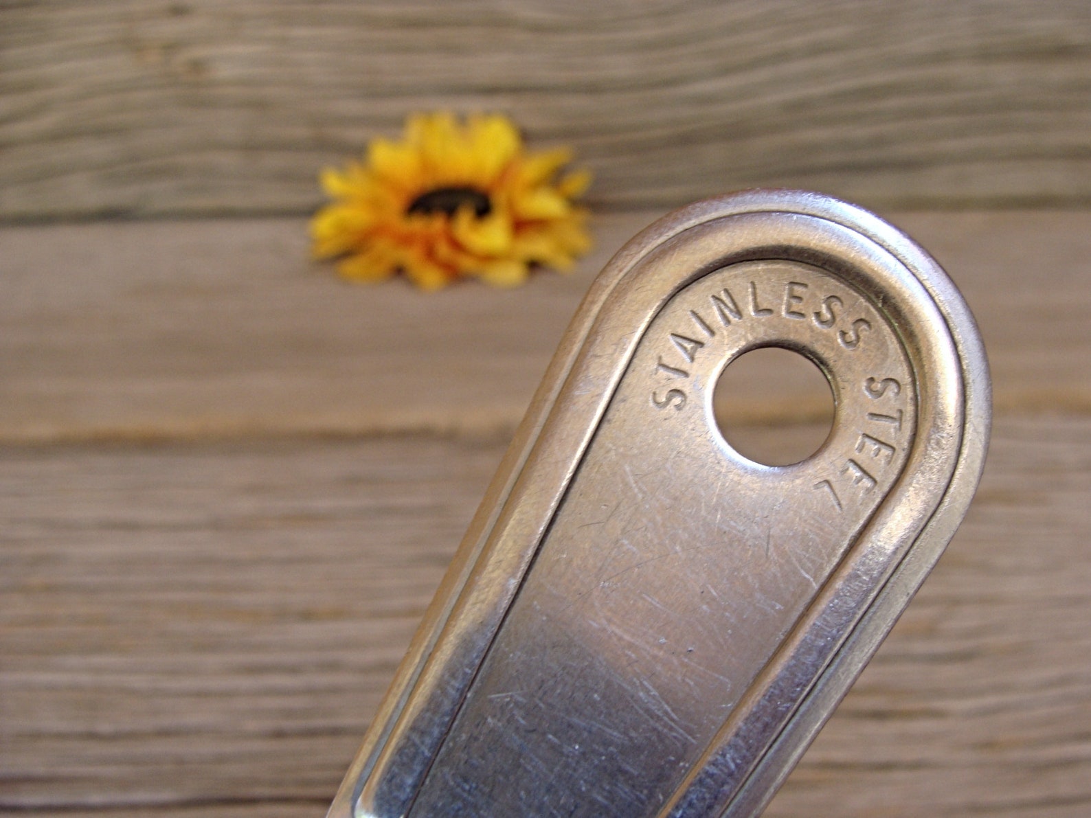 Vintage / LARGE / Stainless Steel Spoon / Hole For Hanging Etsy