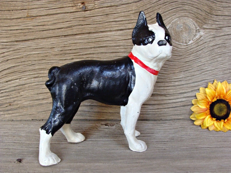 Vintage / Boston Terrier / Door Stop / Heavy Cast Iron Dog / Etsy