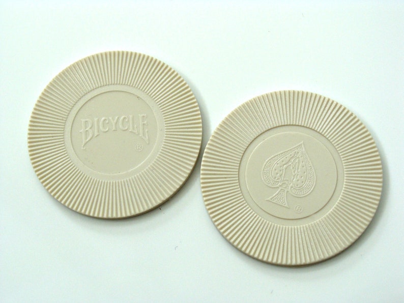 Vintage / 100 Bicycle POKER CHIPS / 50 Ivory / 25 Red / 25 Etsy
