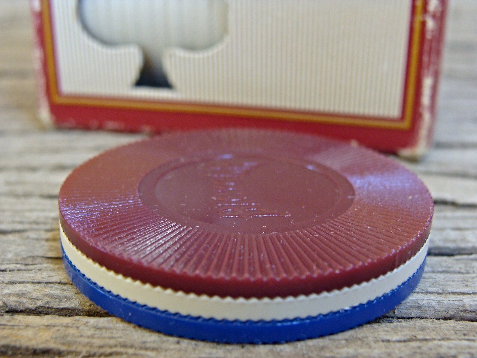 Vintage / 100 Bicycle POKER CHIPS / 50 Ivory / 25 Red / 25 Etsy