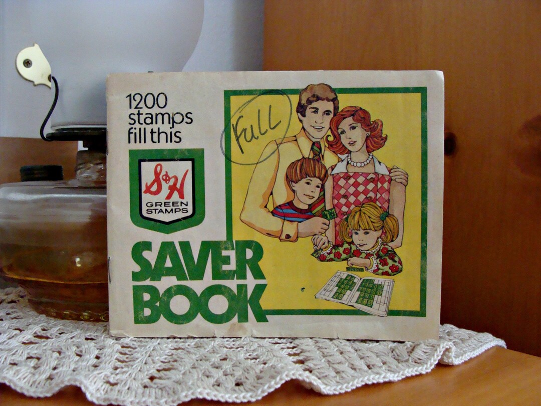 1980s / S & H Green Stamps / Saver Book / Full Book / Sperry