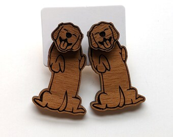 Dog Belly Rub Stud Earrings