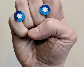 MN State Flag Stud Earrings