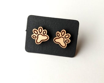 Dog Paw Stud Earrings