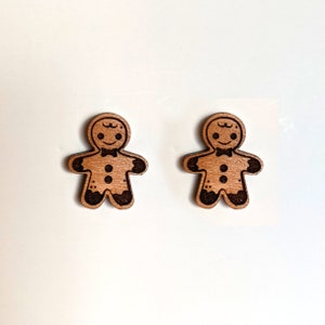Gingerbread Man Stud Earrings
