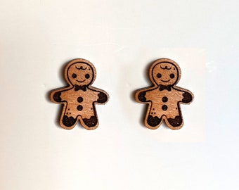 Gingerbread Man Stud Earrings