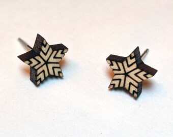 Sunburst Star Stud Earrings