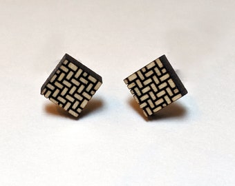 Herringbone Stud Earrings
