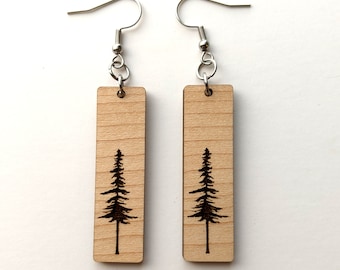 Pine Tree Dangle Earrings